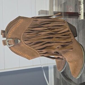Buckle Fringe Cowgirl Boots